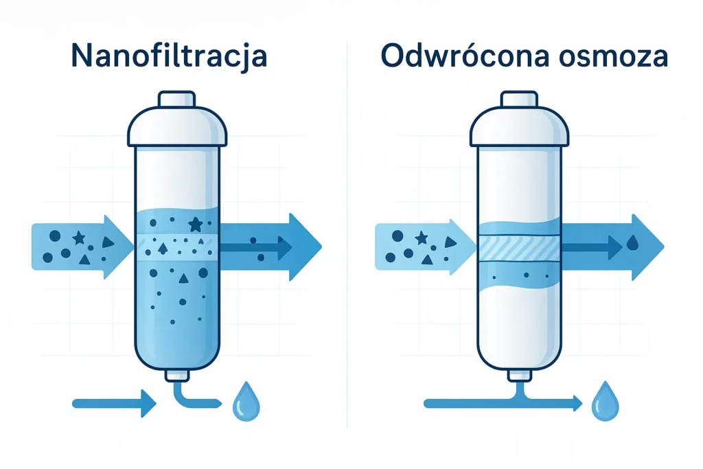 Porównanie nanofiltracji i odwróconej osmozy