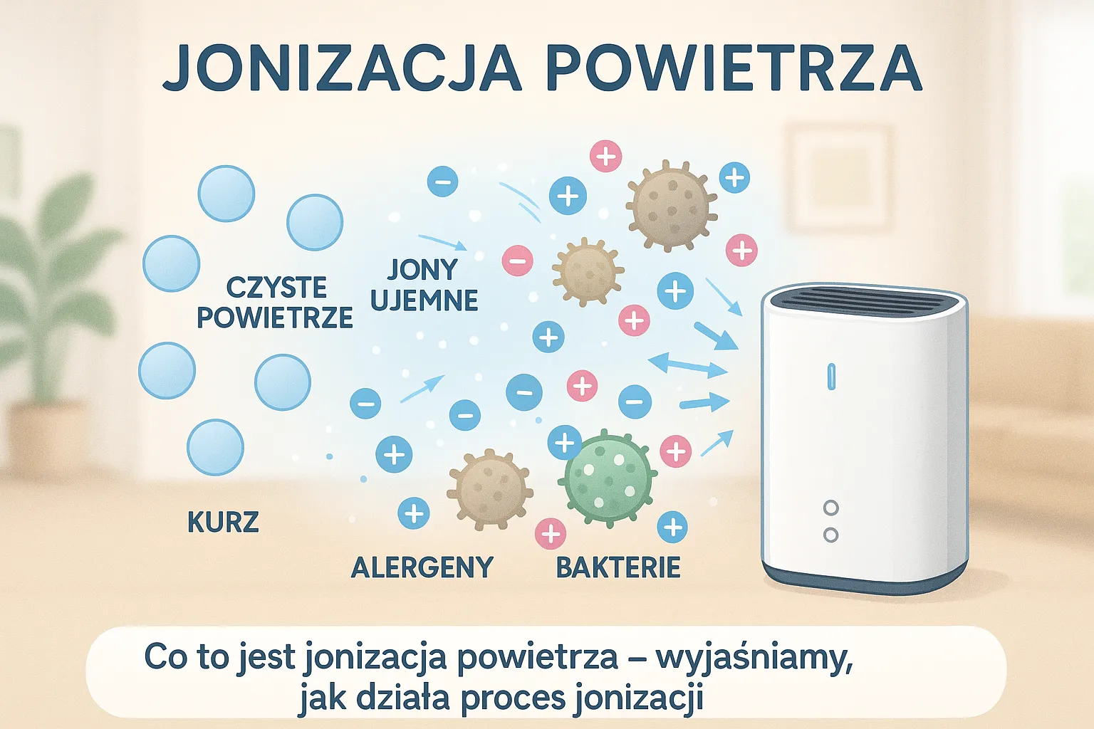 wyjaśniamy czym jest jonizacja powietrza oraz jakie są jej zalety